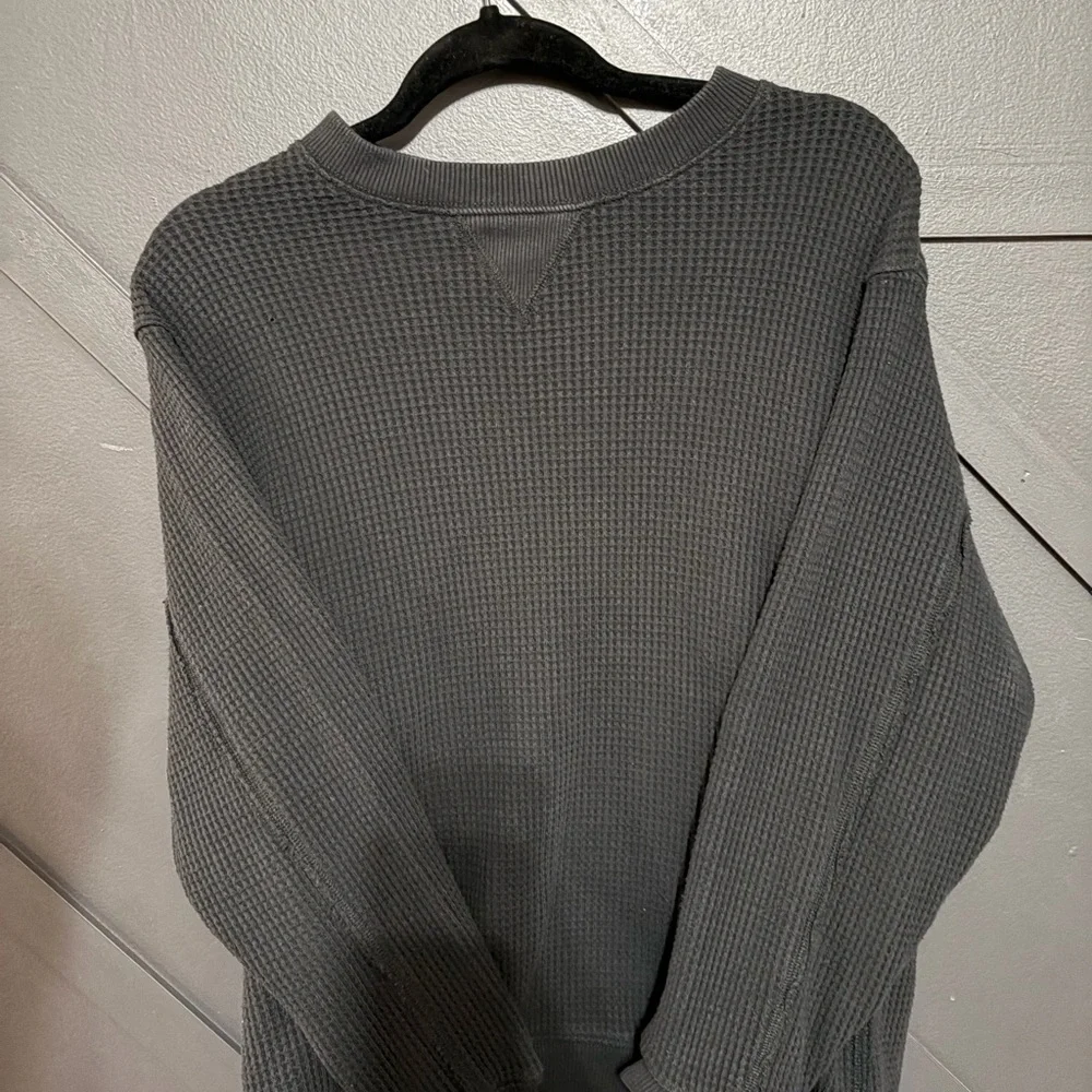 Aerie Black Waffle Knit Sweater - Picture 4 of 5